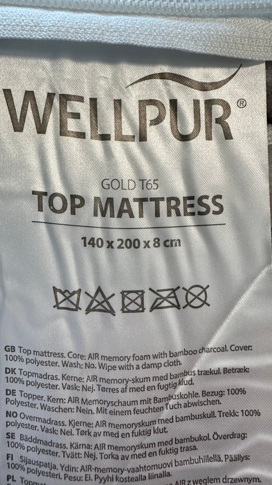 Topmadras, Wellpure, b: 140 l: 200