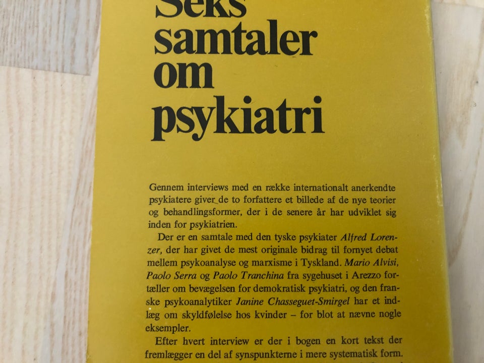 Seks samtaler om psykiatri, Svein