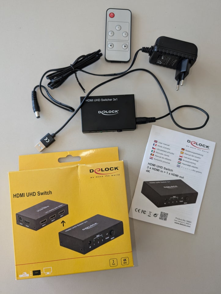 Delock HDMI UHD Switch 3 x HDMI in > 1 x