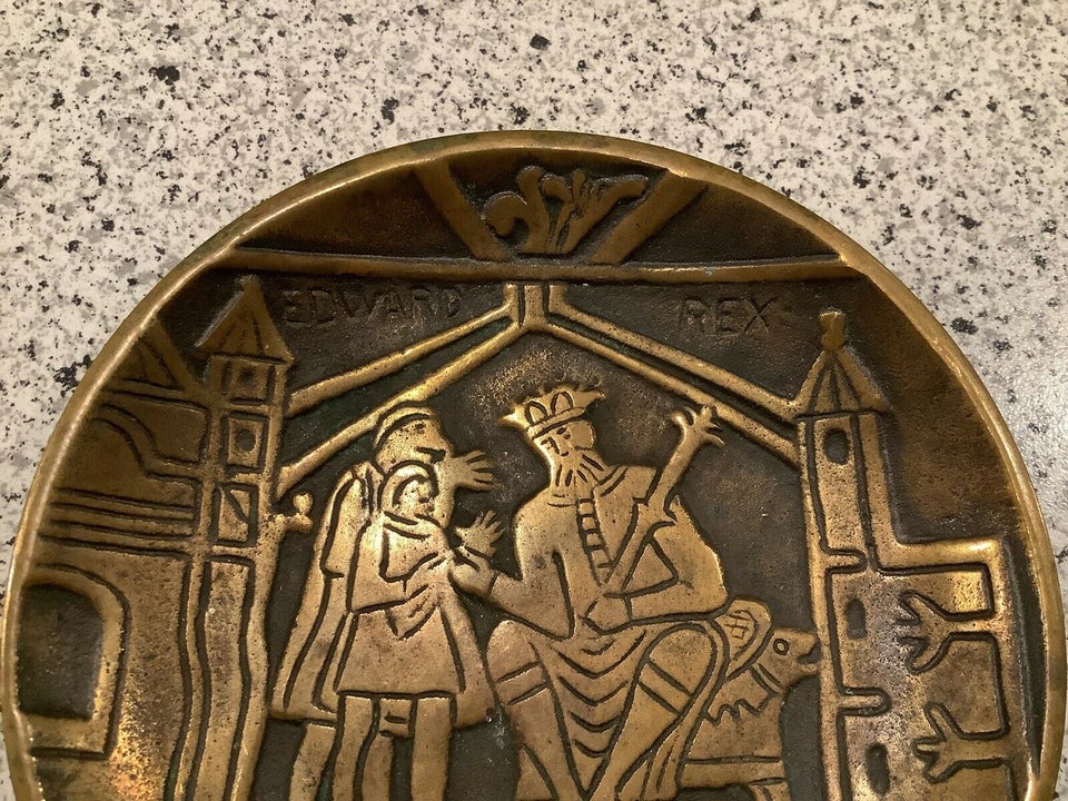 Bronze platte/skål Edward Rex