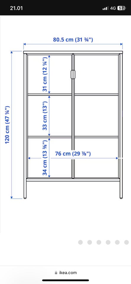 Vitrineskab, Ikea