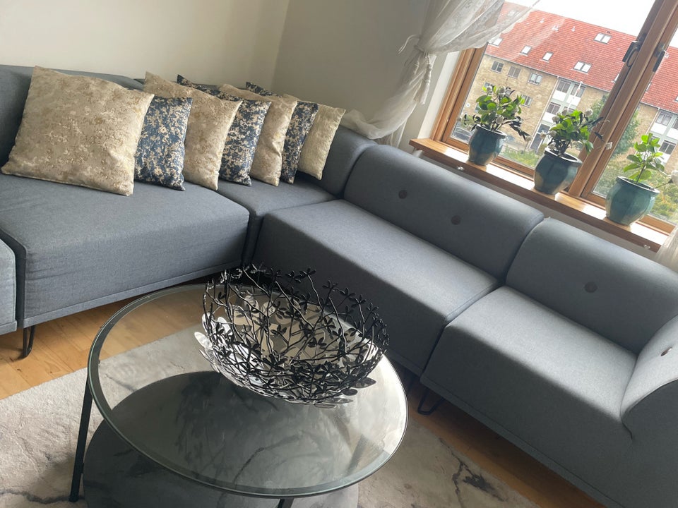 Hjørnesofa, microfiber, 9 pers.