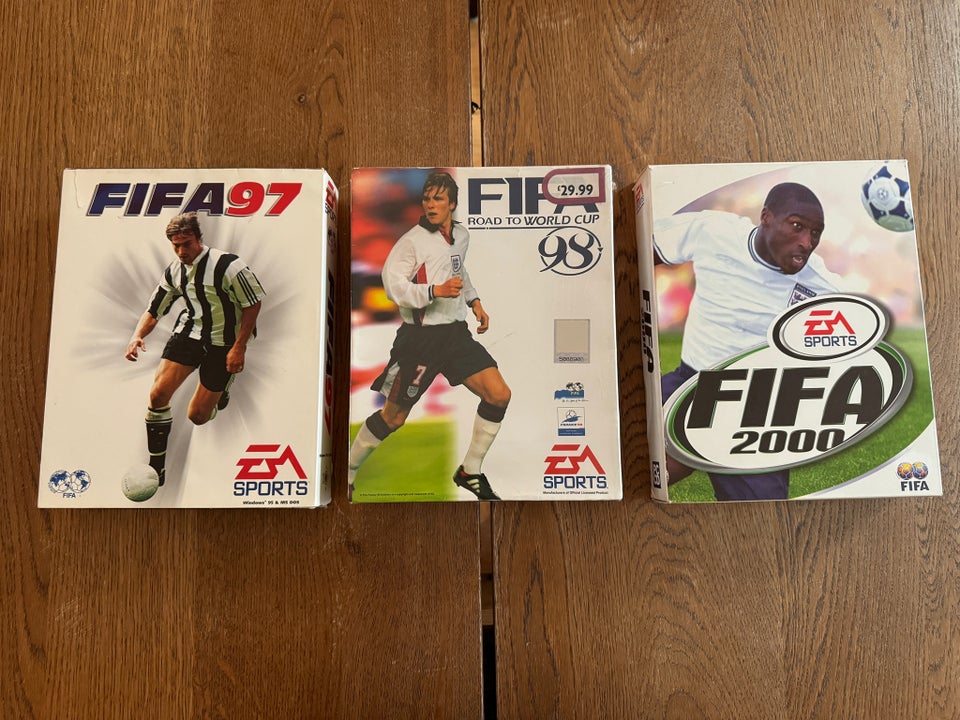 Fifa97, Fifa 98 og Fifa 2000, til pc