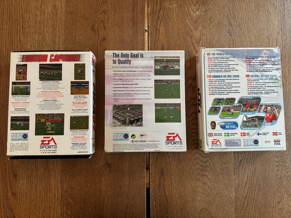 Fifa97, Fifa 98 og Fifa 2000, til pc