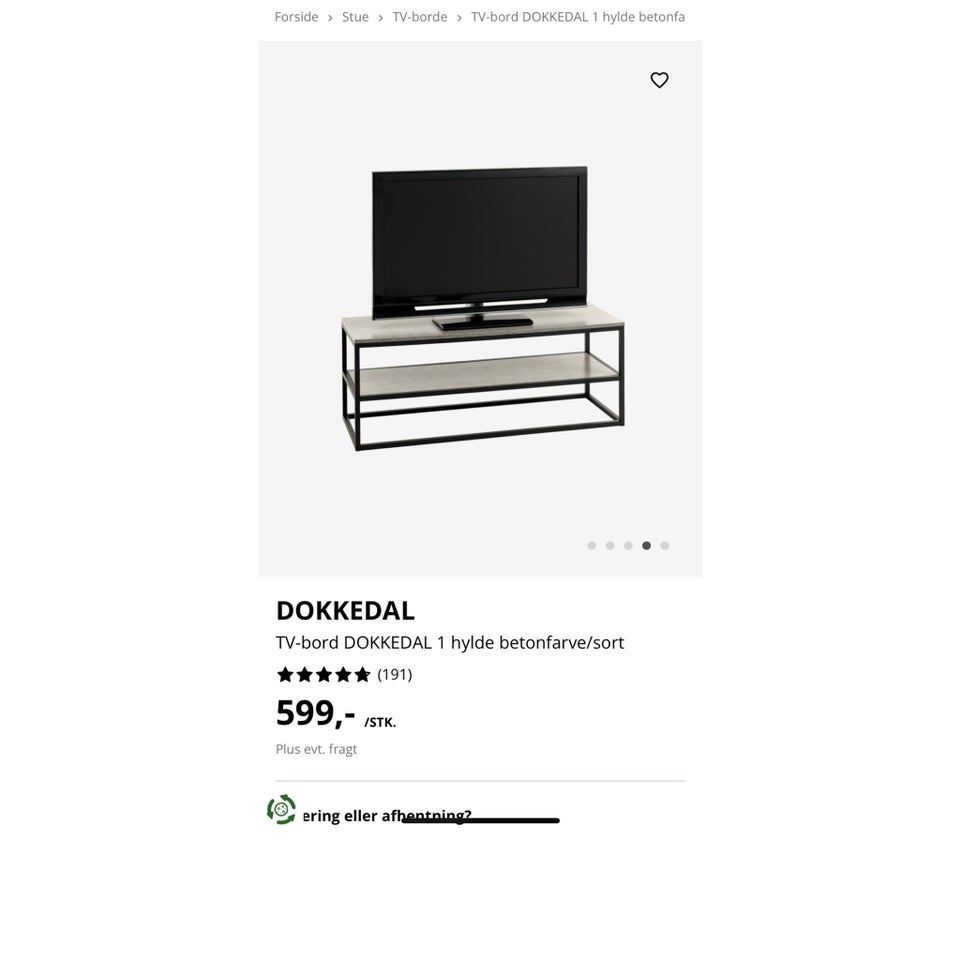 Tv-bænk, b: 120 d: 40 h: 46