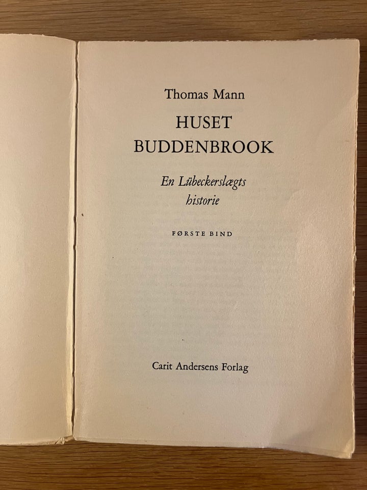 HUSET BUDDENBROOK, Thomas Mann,