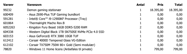 Andet mærke MM-VISION RTX 3080 - I9