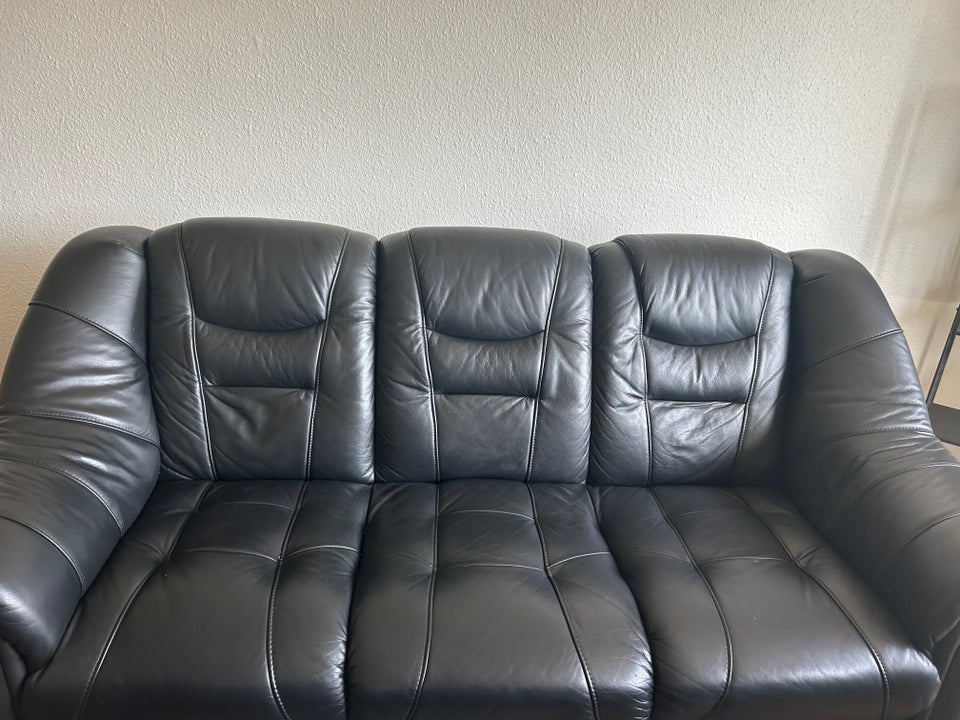 Sofa, læder, 6 pers.