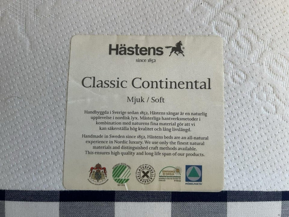 Continental, Hästens, b: 180 l: 210