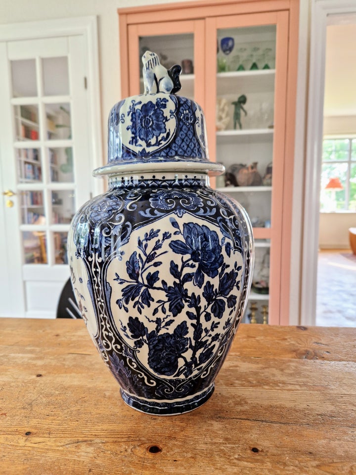 Porcelæn Lågkrukke vase Delfts