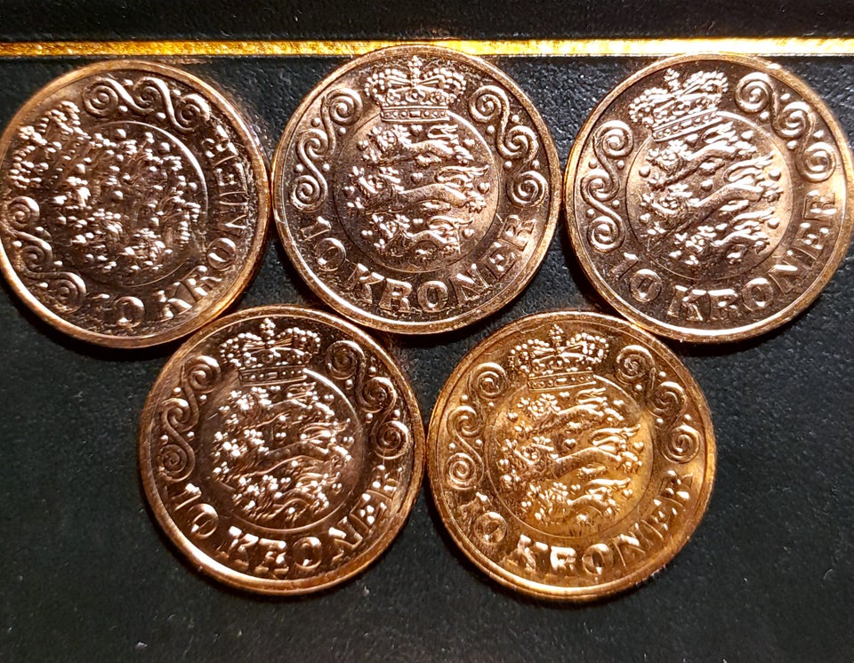 Danmark, mønter, 10.00DKK x 5