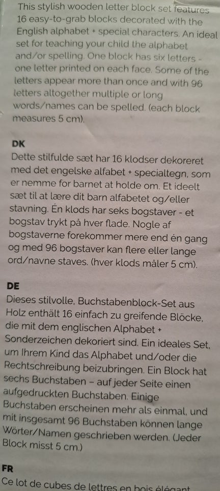 Klodser, Sebra bogstavklodser,