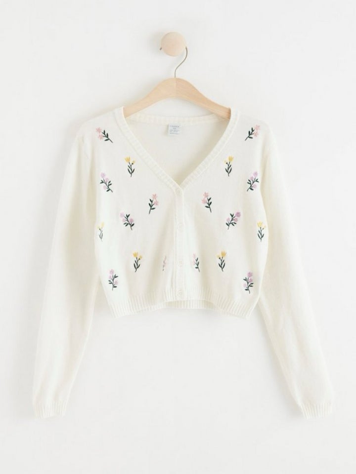 Cardigan, Cardigan med broderi ,