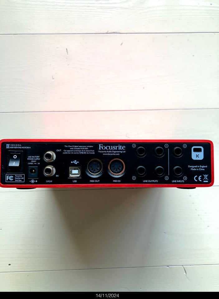 focusrite Scarlett 6i6 2 gen