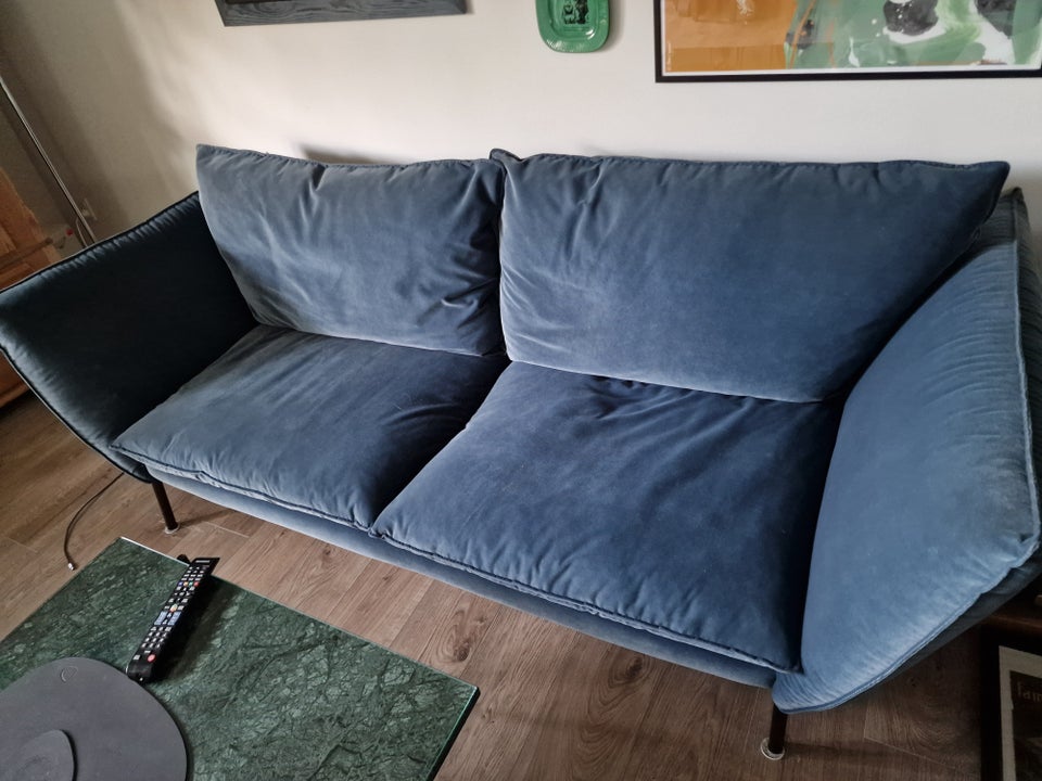 Sofa, velour, 3 pers.