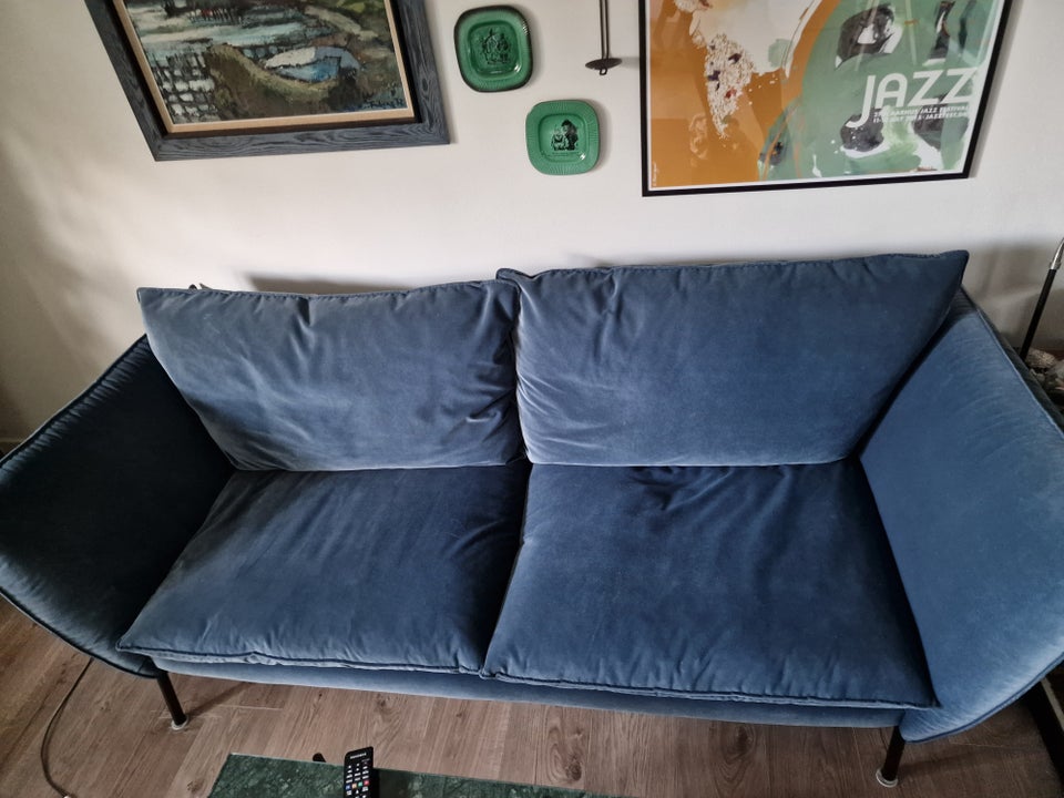 Sofa, velour, 3 pers.