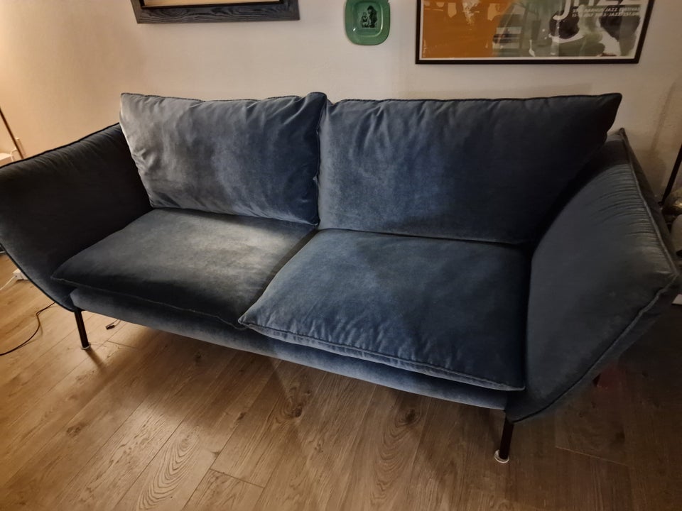 Sofa, velour, 3 pers.