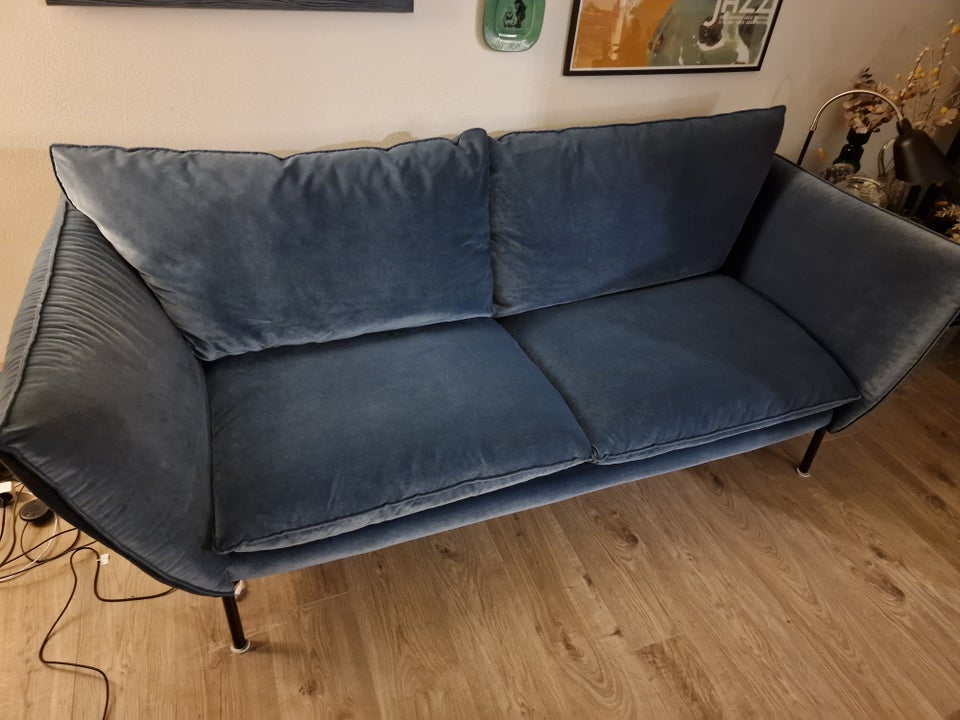 Sofa, velour, 3 pers.