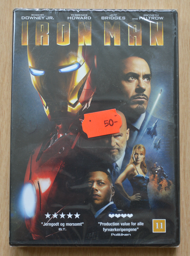 Iron Man Ny uåbnet, DVD, action