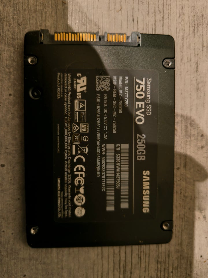 Samsung 750 evo 250 GB Perfekt