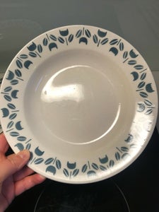 Porcelæn Dyb Tallerken Made in