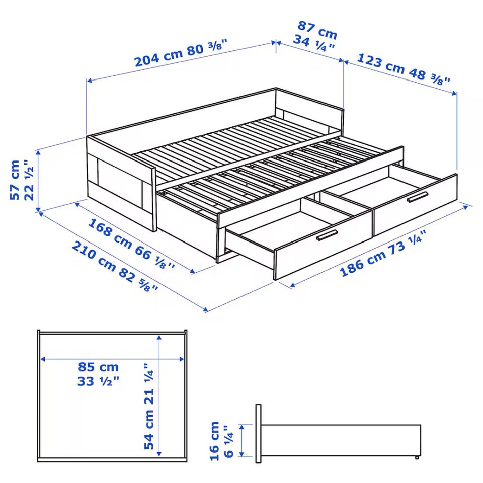 Dobbeltseng IKEA b: 160 l: 205 h: