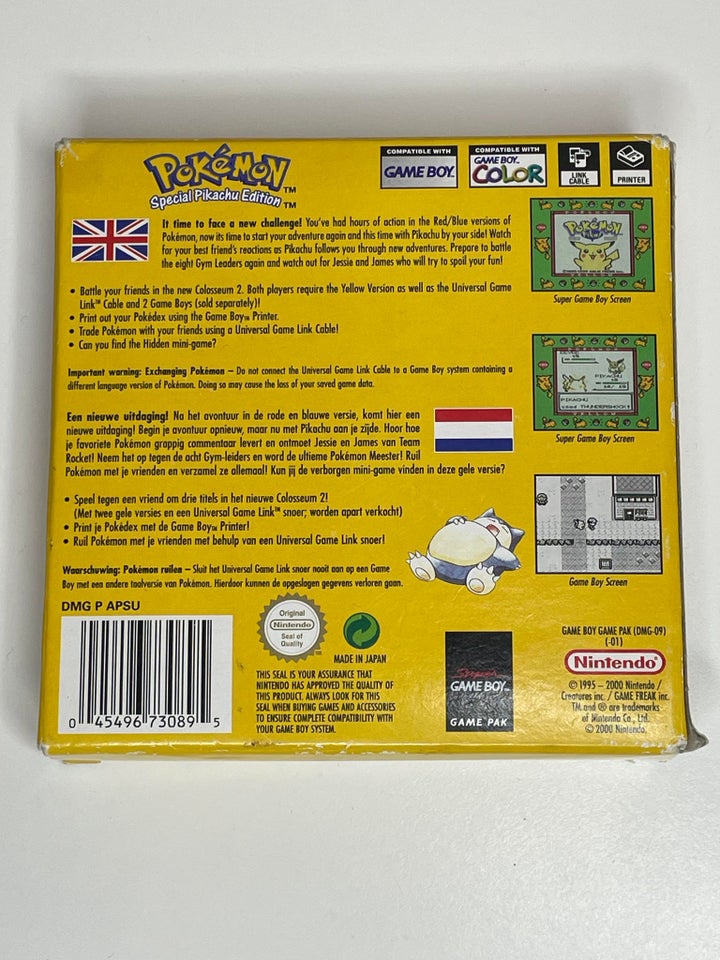 Pokemon Yellow, Gameboy