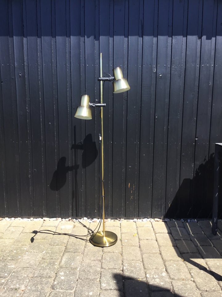 Standerlampe Retro messing med 2