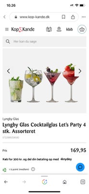 Glas Cocktail glas Lyngby glas