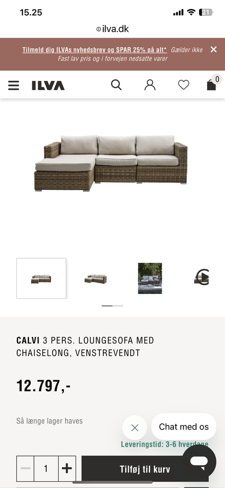 Loungesæt, Calvi, Polyrattan