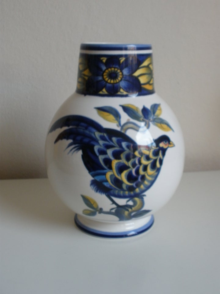 Blå Fasan stor vase nr 818, Royal