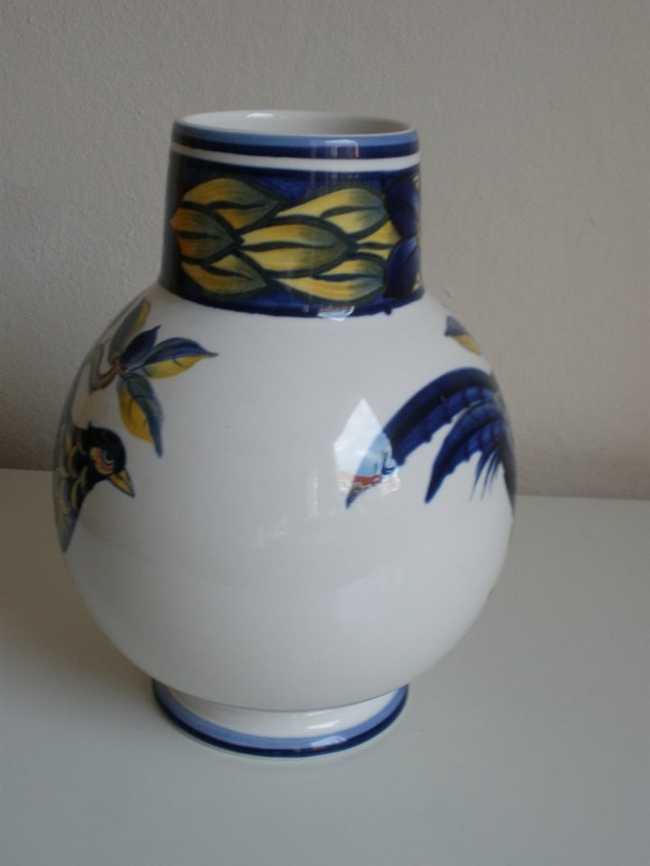 Blå Fasan stor vase nr 818, Royal