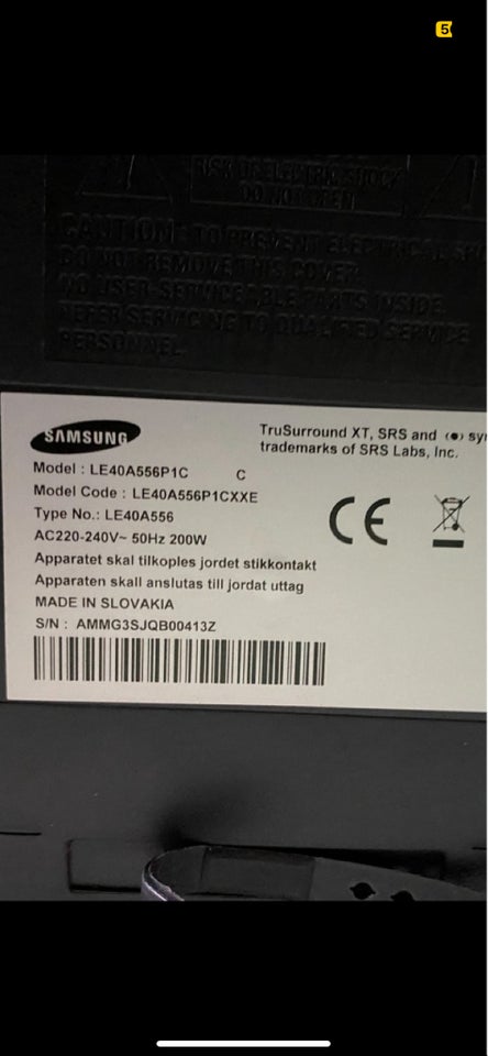 LCD, Samsung, Le40A556P1C