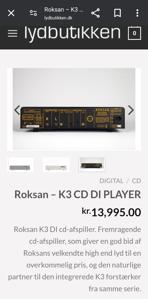 Andet, Roksan, K3 CD DI PLAYER