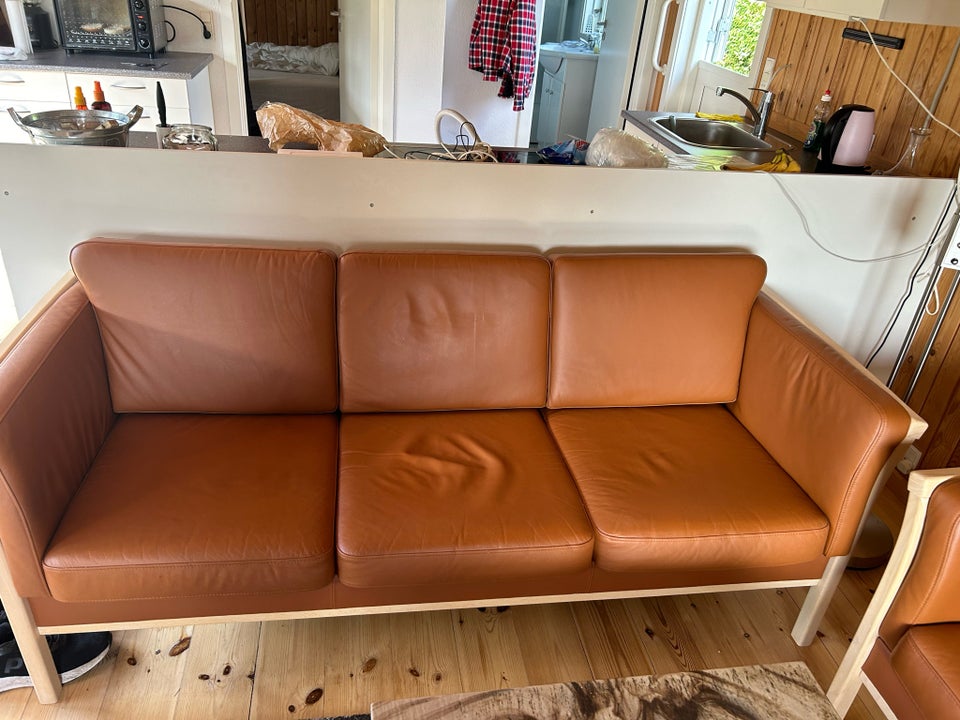 Sofa læder 3 pers