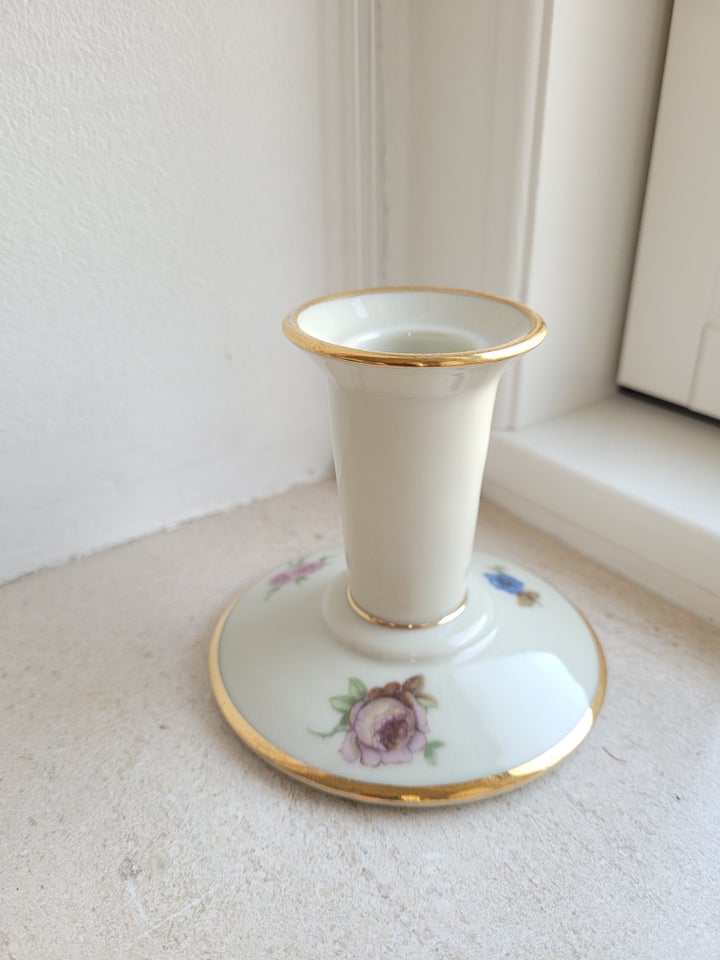 Porcelæn Lysestage KPM Roser 