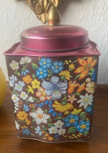 Dåse med blomster Retro