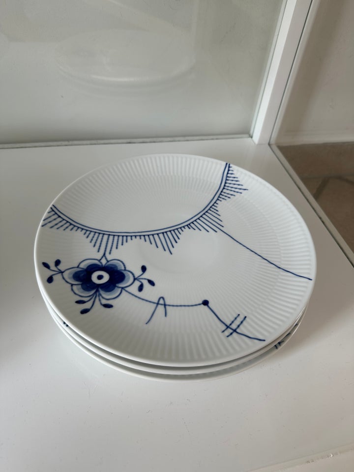 Porcelæn Blå Mega Riflet Coupe