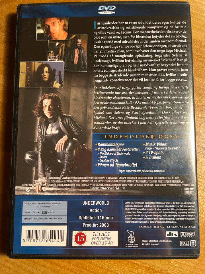 Underworld, DVD, eventyr