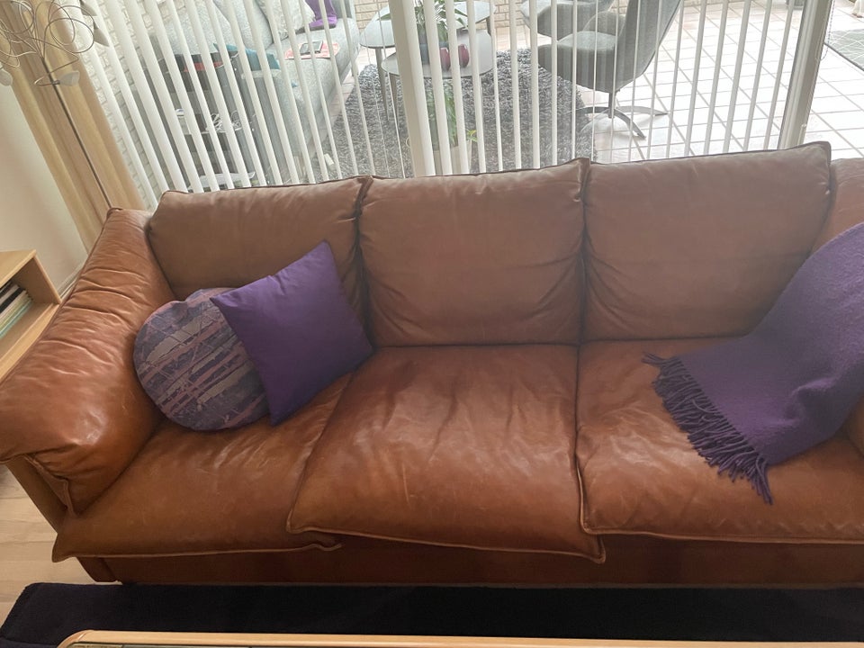 Sofa læder 3 pers