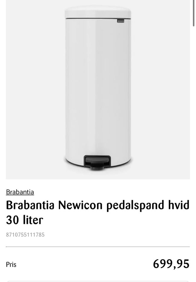 Brabantia pedal skraldespand,