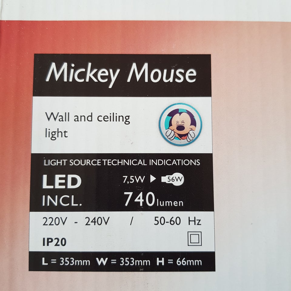 Lampe Disney Mickey Mouse