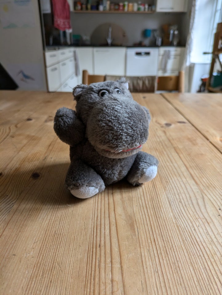 Kæledyr / bamse, flodhest, ca. 13cm