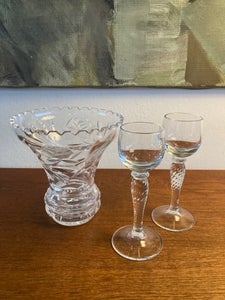 Glas Krystalvase fine