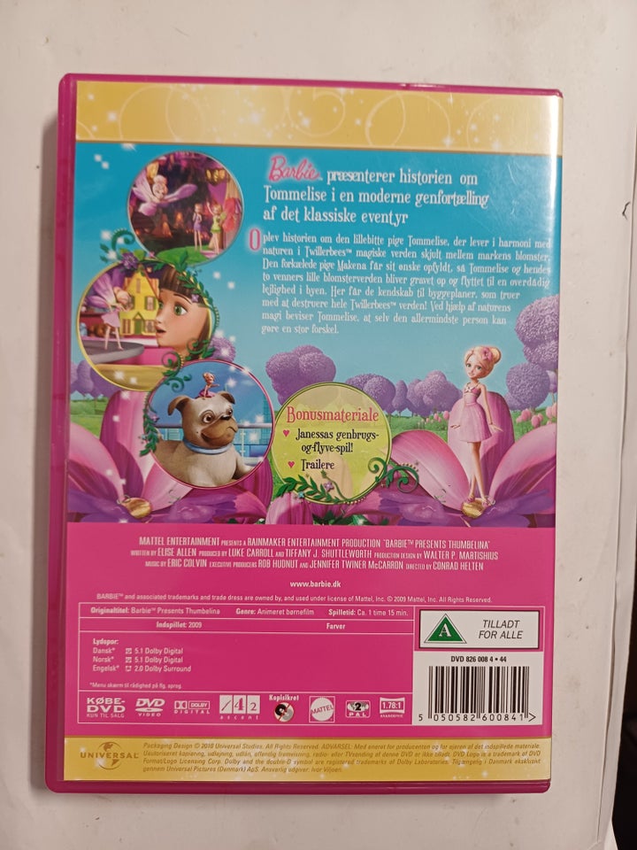 Barbie. Tommelise, DVD, animation