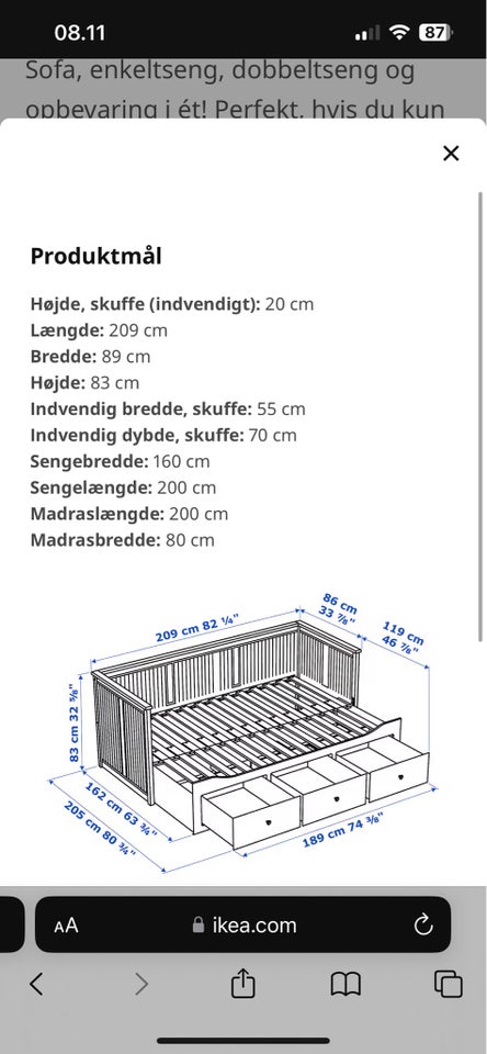 Sengeramme, IKEA