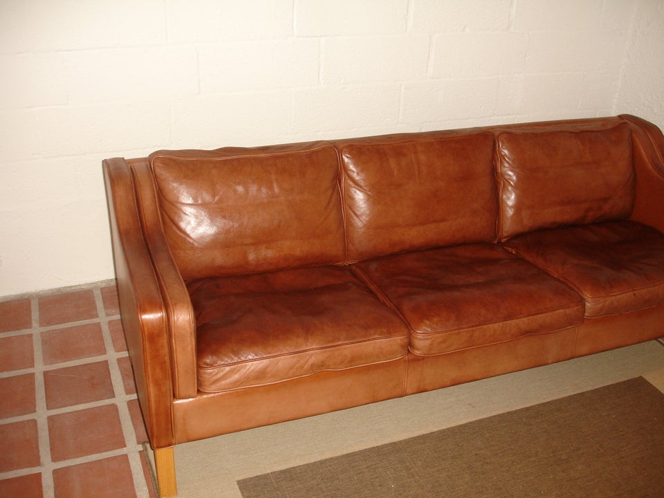 Sofa, læder, 3 pers.