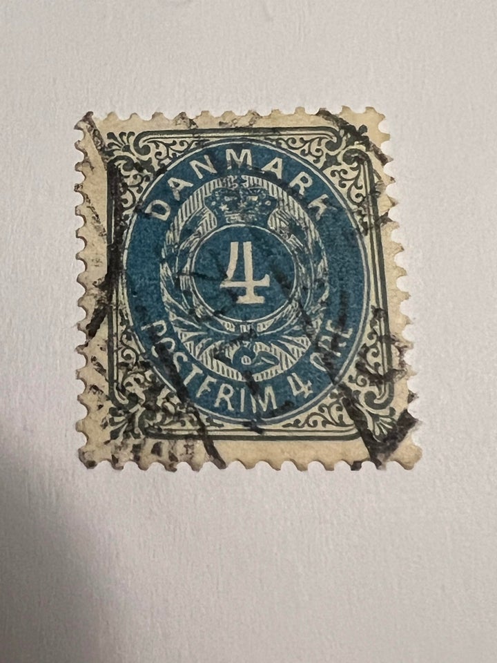 Danmark, stemplet, 4 øre 1875