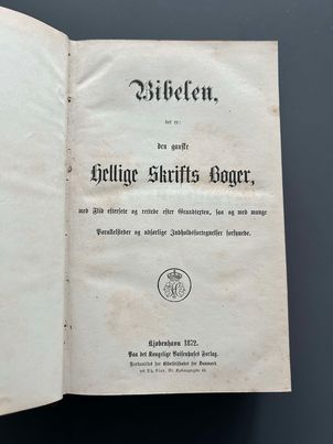 Bibel, Bibelselskabet, år 1872