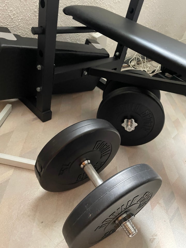 Træningsbænk, til barbells